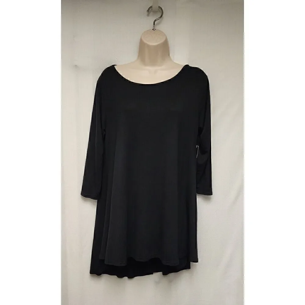 Mari Clare Scoop Neckline Tunic 3/4 SleevevBlouse Size Large